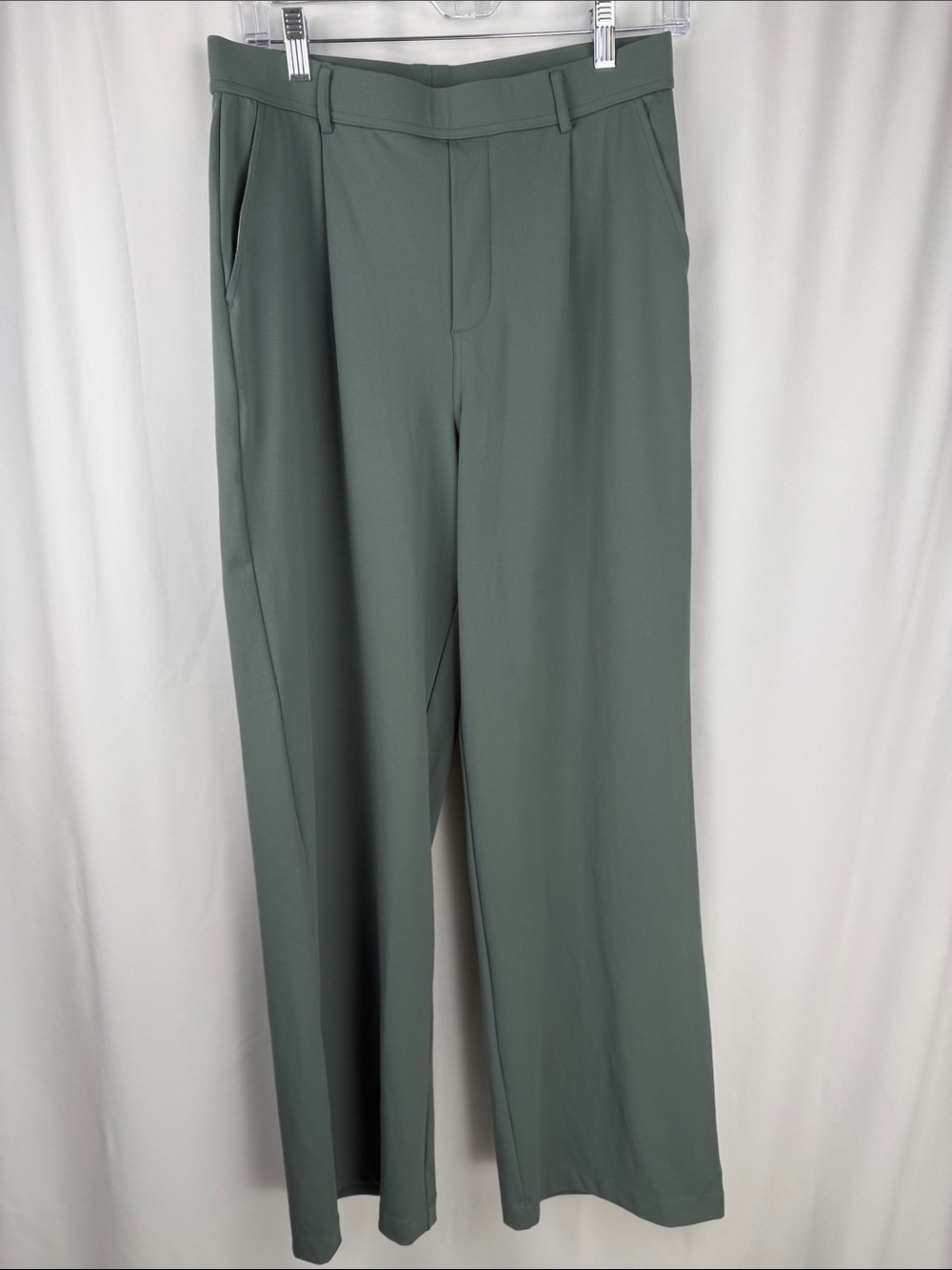 Halara Flex DayStretch High Waist Wide Leg Work Pants Green M Tall